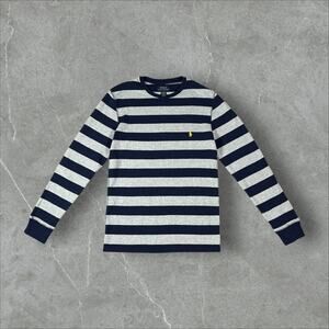 Polo Ralph Lauren Striped Thermal Y2K Size Medium Sleepwear Long Sleeve Sweater